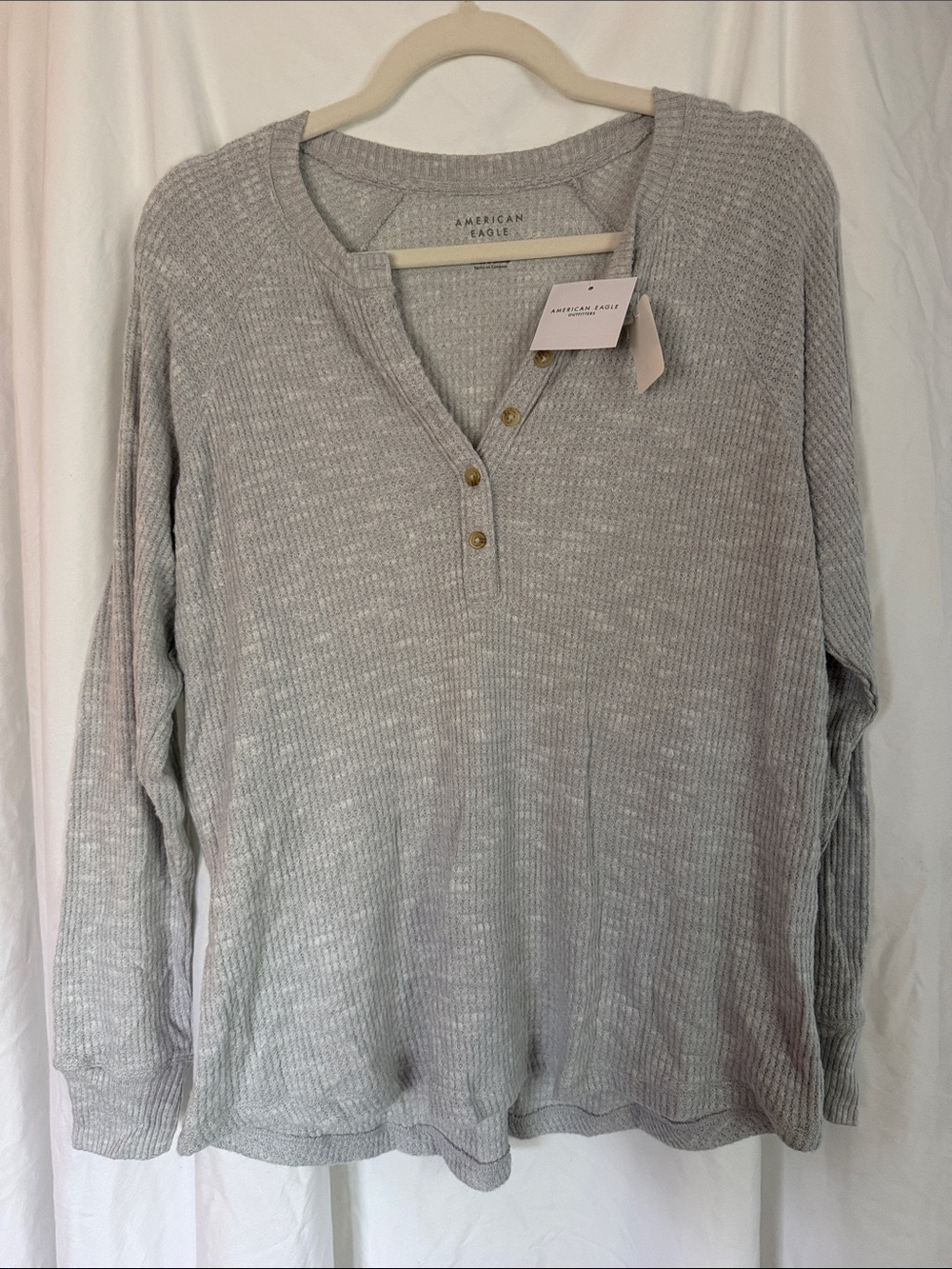 American Eagle Long Sleeve Henley Top